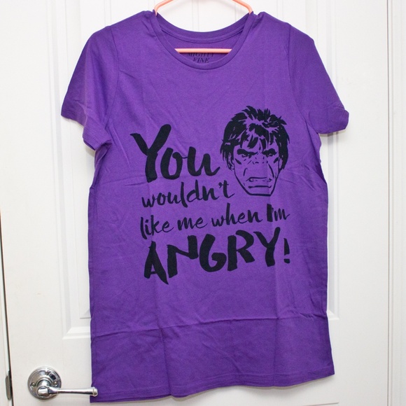Marvel Purple Hulk Tee Shirt Nwot 